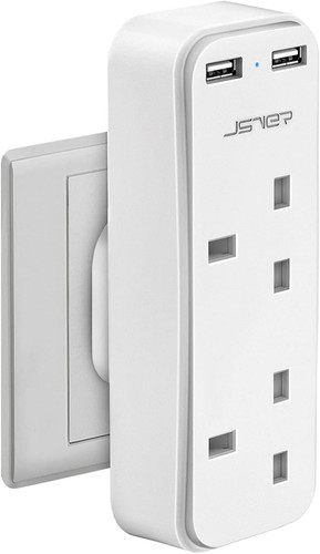 Double plug adaptor with - with, usb