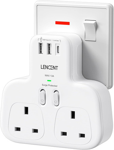Double plug adaptor with - adaptor,