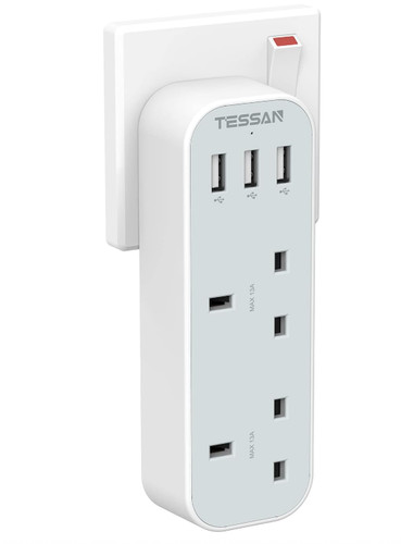 Double plug adaptor - plug, usb