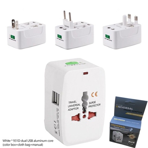Universal travel adapter - universal, dual
