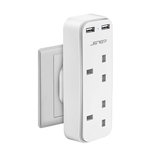 Double plug adaptor - plug, usb