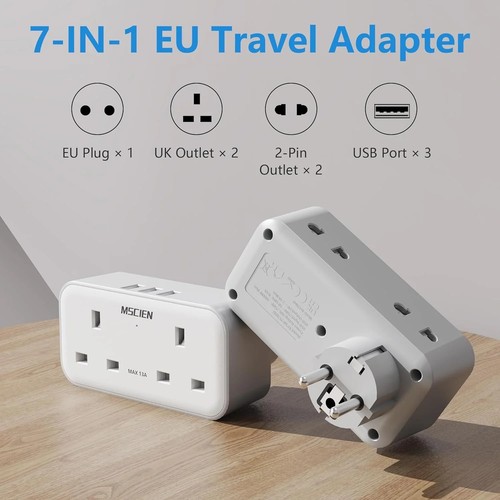 Plug adapter with usb - plug, 3