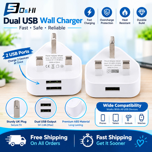 Universal wall plug charger - uk,