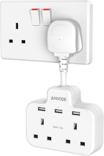 Double plug adaptor with - double,