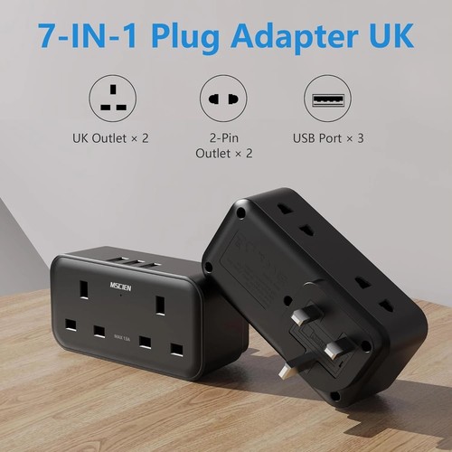 Mscien double plug adapter - double,