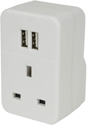 Plug through mains adaptor - through, uk
