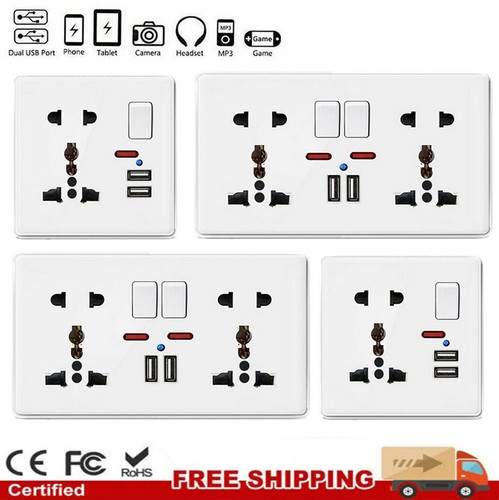 Wall plug socket double - double, gang