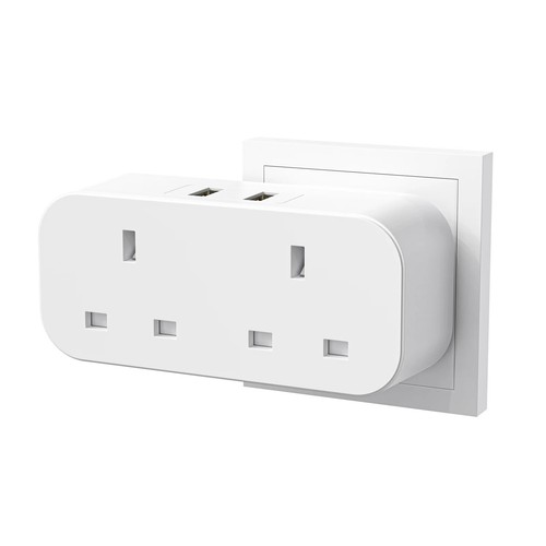Double plug adaptor - double, way