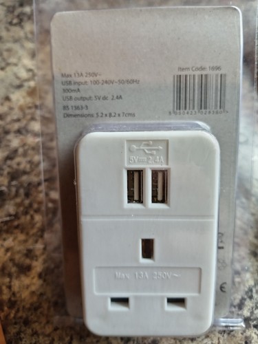 13amp socket adaptor plug - plug, with