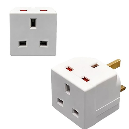 Way block plug 13a mains - uk,