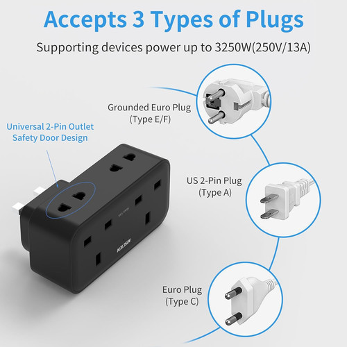 Double plug adaptor mscien - double,