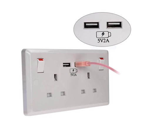 Double wall socket mains 2 - socket, &2