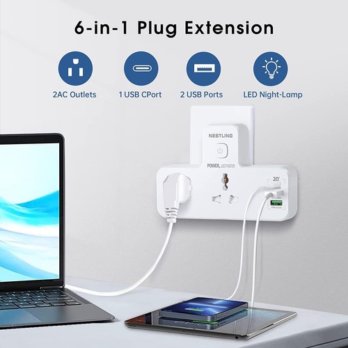 Double plug adapter - 1,