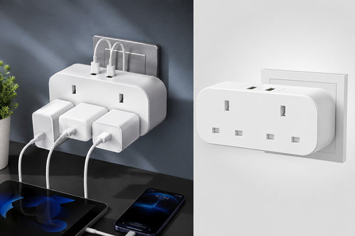 Double plug adaptor way - double, 2